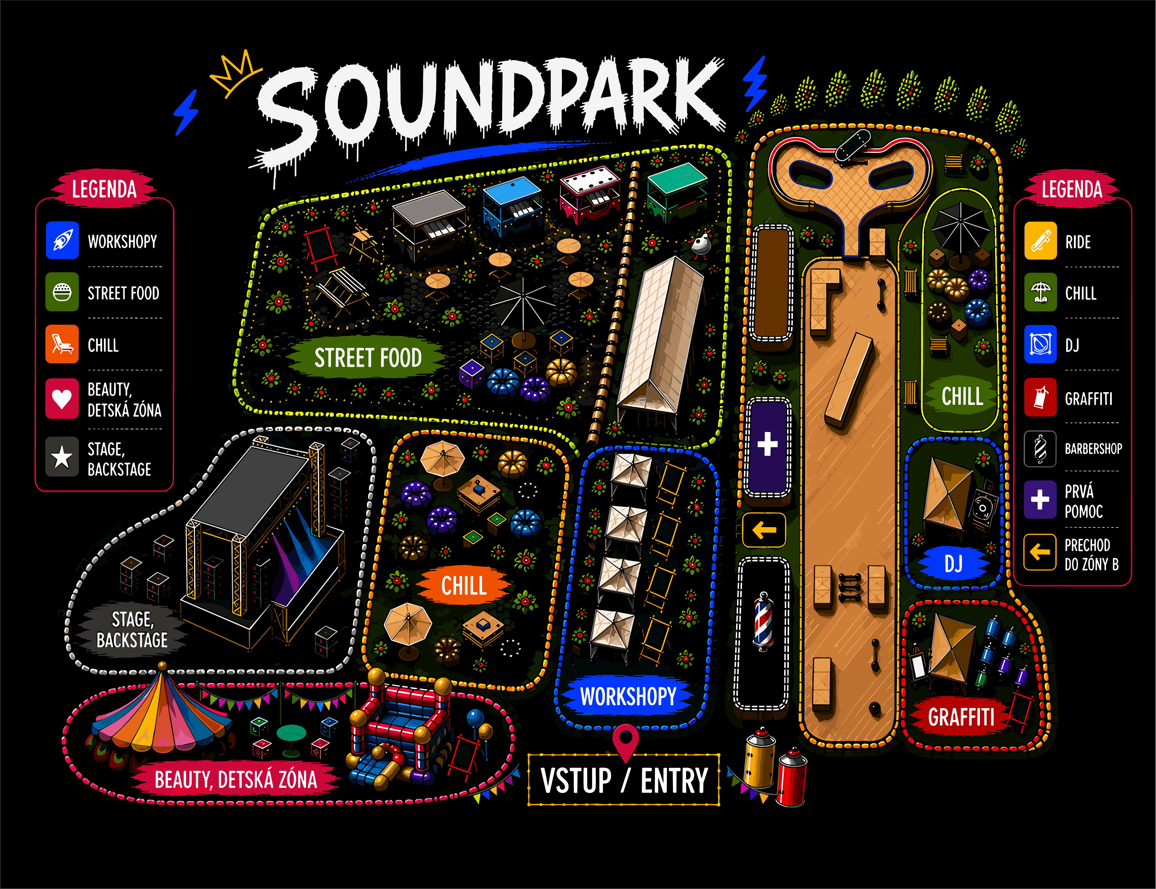 Festivalová mapa SoundPark